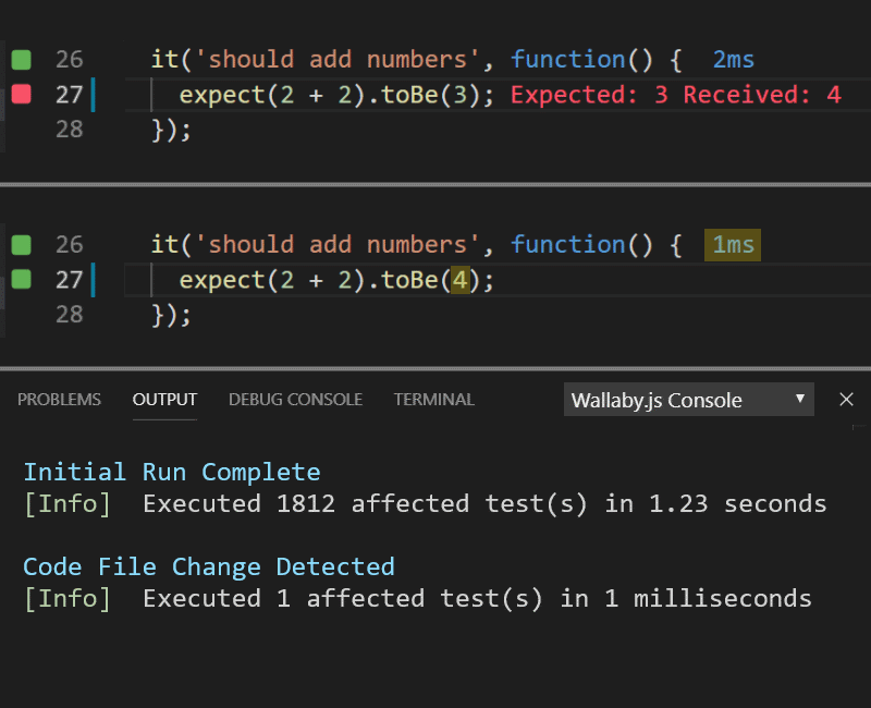 Wallaby Immediate Javascript Test Feedback In Your Ide As You Type