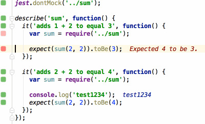 Wallaby.js Supported technologies: Jest, Snapshot Testing