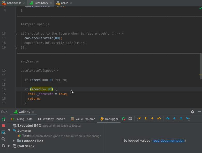 Wallaby.js Introduction: Test Story Viewer